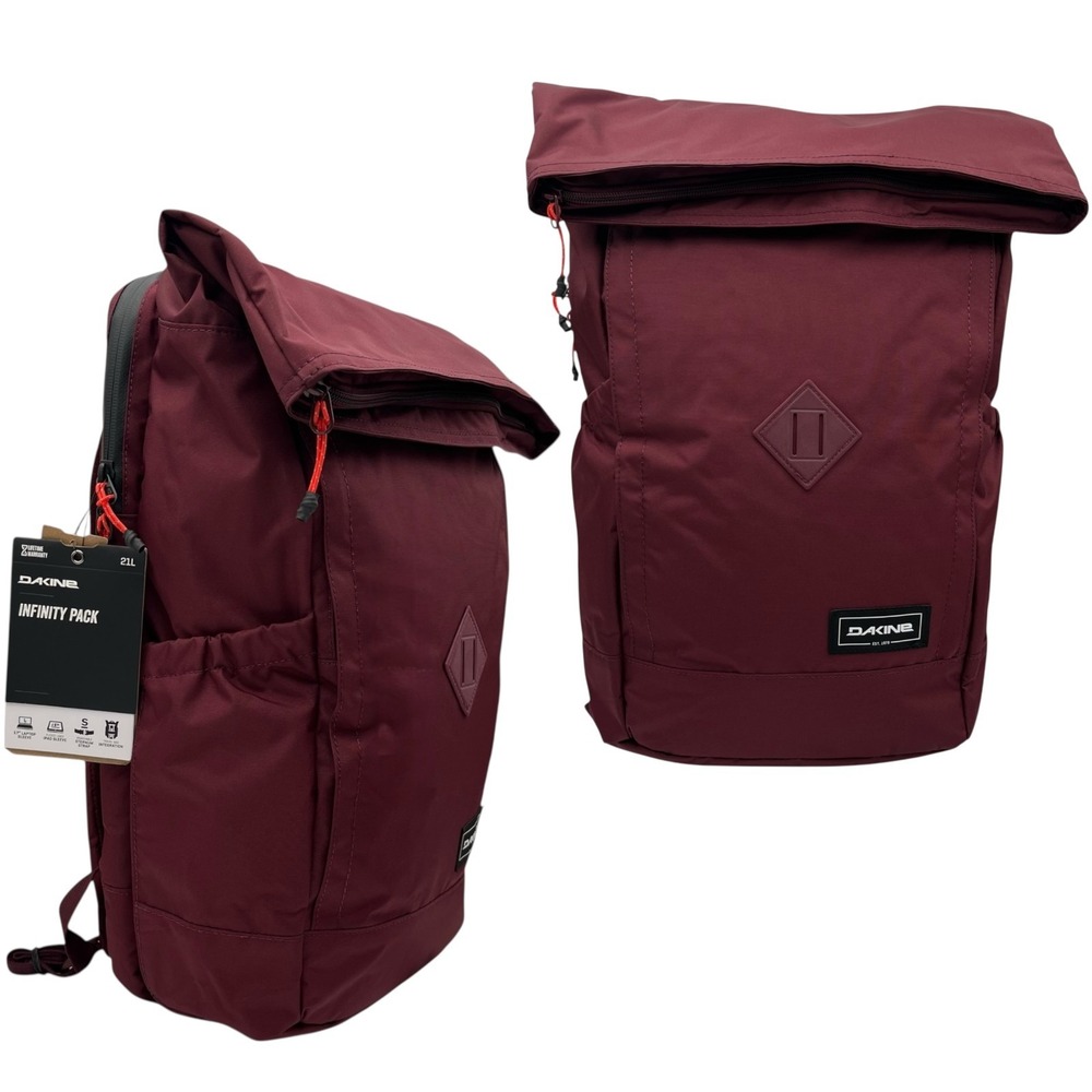 Dakine Infinity Pack 21L Backpack Port Red (dark burgundy) Roll-top 15" Laptop